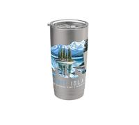 Parque Nacional Jasper: Silueta de oso Grizzly Isla Espírit Vaso térmico de acero inoxidable de doble pared