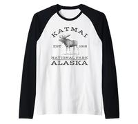 Parque Nacional Katmai Camiseta Manga Raglan