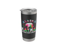 Parque Nacional Katmai & Preserve Alaska Bear Souvenir Vaso térmico de acero inoxidable de doble pared