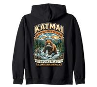 Parque Nacional Katmai & Preserve Brooks Falls Grizzly Badge Sudadera con Capucha