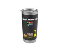 Parque Nacional Kruger souvenir Sudáfrica bandera safari amante Vaso térmico de acero inoxidable de doble pared