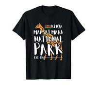 Parque Nacional Masai Mara Kenia Bandera Safari Jirafa África Camiseta