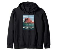 Parque Nacional Mesa Verde Vintage Camping Senderismo Hombres Mujeres Sudadera con Capucha