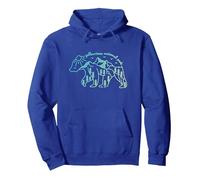 Parque Nacional Montaña Al Aire Libre Oso Yellowstone Sudadera con Capucha, Unisex para Adultos, Azul Real, M