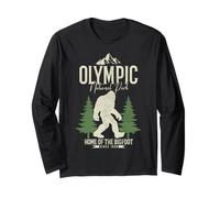 Parque Nacional Olímpico Washington PNW Vintage Bigfoot Manga Larga