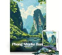 Parque Nacional Phong Nha-KE Bang,Vietnam Rompecabezas de 1000 Piezas para Adolescentes Diversión Intelectual Recreación Ligera Corte Fino Navidad (50x75cm)