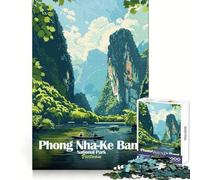Parque Nacional Phong Nha-KE Bang,Vietnam Rompecabezas para Adultos de 1000 Piezas Ideal para ejercitar la Memoria,entretenerse y Disfrutar del Tiempo Libre Bordes limpios Regalo Creativo (38x52cm)