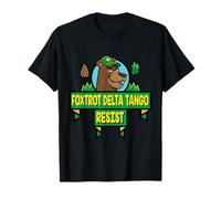 Parque Nacional Resist Bear Foxtrot Delta Tango Cartoon Style Camiseta