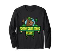 Parque Nacional Resist Bear Foxtrot Delta Tango Cartoon Style Manga Larga