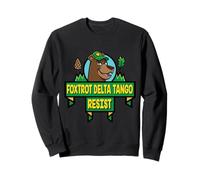 Parque Nacional Resist Bear Foxtrot Delta Tango Cartoon Style Sudadera
