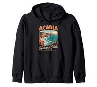 Parque Nacional Retro Acadia - Parque Nacional Clásico Acadia Sudadera con Capucha