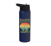 Parque Nacional Retro Bear Great Smoky Mountain Stainless Steel Insulated Water Bottle
