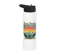 Parque Nacional Retro Bear Great Smoky Mountain Stainless Steel Insulated Water Bottle