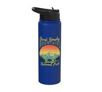 Parque Nacional Retro Bear Great Smoky Mountain Stainless Steel Insulated Water Bottle