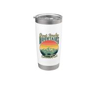 Parque Nacional Retro Bear Great Smoky Mountain Vaso térmico de acero inoxidable de doble pared