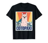 Parque Nacional Retro Ecuador Cotopaxi Llama Camping Camiseta