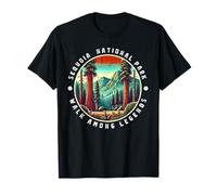 Parque Nacional Sequoia Walk Among Legends Diseño Vintage Camiseta