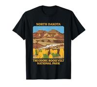 Parque Nacional Theodore Roosevelt Dakota del Norte Vintage Camiseta