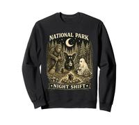 Parque Nacional Turno Noche Criptido Fogata Vintage Bigfoot Sudadera
