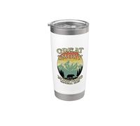 Parque Nacional Vintage Bear Great Smoky Mountain Vaso térmico de acero inoxidable de doble pared