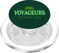 Parque Nacional Voyageurs Minnesota | Retro Voyageurs MN Tree PopSockets PopGrip para MagSafe