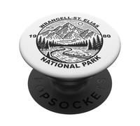 Parque Nacional Wrangell St Elias, Alaska, 1980 Estilo Vintage PopSockets PopGrip Adhesivo