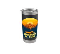 Parque Nacional Wrangell St Elias Alaska Puesta de sol Vaso térmico de acero inoxidable de doble pared