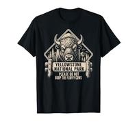 Parque Nacional Yellowstone Funny Do Not Boop The Fluffy Cows Camiseta