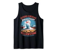 Parque Nacional Yellowstone - Géiseres y vida silvestre vintage Camiseta sin Mangas