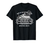 Parque Nacional Yellowstone Souvenir Montañas Bisonte Senderismo Camiseta