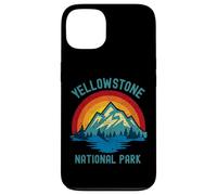 Parque Nacional Yellowstone Vintage Sunset Retro Campamento de senderismo Carcasa para iPhone 13