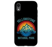 Parque Nacional Yellowstone Vintage Sunset Retro Campamento de senderismo Carcasa para iPhone XR