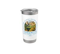 Parque Nacional Yosemite California USA Retro Senderismo Camping Vaso térmico de acero inoxidable de doble pared