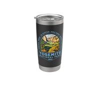Parque Nacional Yosemite California USA Retro Senderismo Camping Vaso térmico de acero inoxidable de doble pared