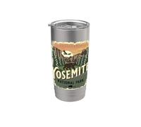 Parque Nacional Yosemite California USA Vintage Travel Design Vaso térmico de acero inoxidable de doble pared