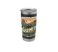 Parque Nacional Yosemite California USA Vintage Travel Design Vaso térmico de acero inoxidable de doble pared