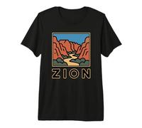 Parque Nacional Zion Cañón de Utah Senderismo Caminantes Camping Camiseta Premium