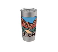Parque Nacional Zion Cañón de Utah Senderismo Caminantes Camping Vaso térmico de acero inoxidable de doble pared