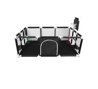 Parque para cachorros con puerta, parque para cachorros o perros pequeños, valla sólida de tela gruesa y malla de nailon de alta resistencia, lavable a máquina, interior/exterior, 180 x 120 x 66 cm