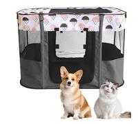 Parque para cachorros, parque para mascotas, gris, plegable, para cachorros, tienda rectangular, parque para cachorros para interiores, recinto portátil para animales pequeños para gatitos, cachorros,