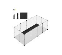 Parque para Mascotas con Suelo y Alfombra 143 x 73 x 46 cm Blanco