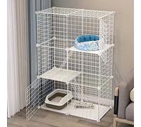 Parque para Mascotas con transportador de Gatos de Metal Extra Grande, transportadores rígidos para Gatos Grandes con Plataformas y escaleras duraderas y Resistentes, para Varios Gatos (Colo