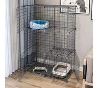 Parque para Mascotas con transportador de Gatos de Metal Extra Grande, transportadores rígidos para Gatos Grandes con Plataformas y escaleras duraderas y Resistentes, para Varios Gatos (Colo