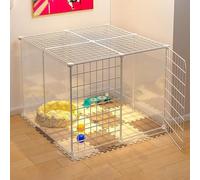 Parque para Perros, Parque portátil para Mascotas, Jaula para Conejos en Interiores, Jaula para Animales pequeños, Jaula para conejitos, Parque para Animales pequeños Transparente y transpar