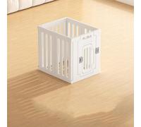 Parque para Perros Pequeños Interior con Puerta Combinación Libre Corralito para Perros Plegable Plastico con Ventosa Fija para Conejo Cercado Corral Perro(53x63CM)