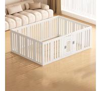 Parque para Perros Pequeños Interior con Puerta Combinación Libre Corralito para Perros Plegable Plastico con Ventosa Fija para Conejo Cercado Corral Perro(173x123CM)