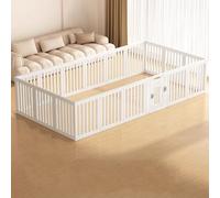 Parque para Perros Pequeños Interior con Puerta Combinación Libre Corralito para Perros Plegable Plastico con Ventosa Fija para Conejo Cercado Corral Perro(303x153CM)