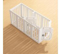 Parque para Perros Pequeños Interior con Puerta Combinación Libre Corralito para Perros Plegable Plastico con Ventosa Fija para Conejo Cercado Corral Perro(126x53CM)