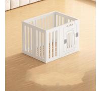 Parque para Perros Pequeños Interior con Puerta Combinación Libre Corralito para Perros Plegable Plastico con Ventosa Fija para Conejo Cercado Corral Perro(83x63CM)