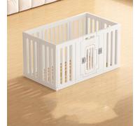 Parque para Perros Pequeños Interior con Puerta Combinación Libre Corralito para Perros Plegable Plastico con Ventosa Fija para Conejo Cercado Corral Perro(113x63CM)
